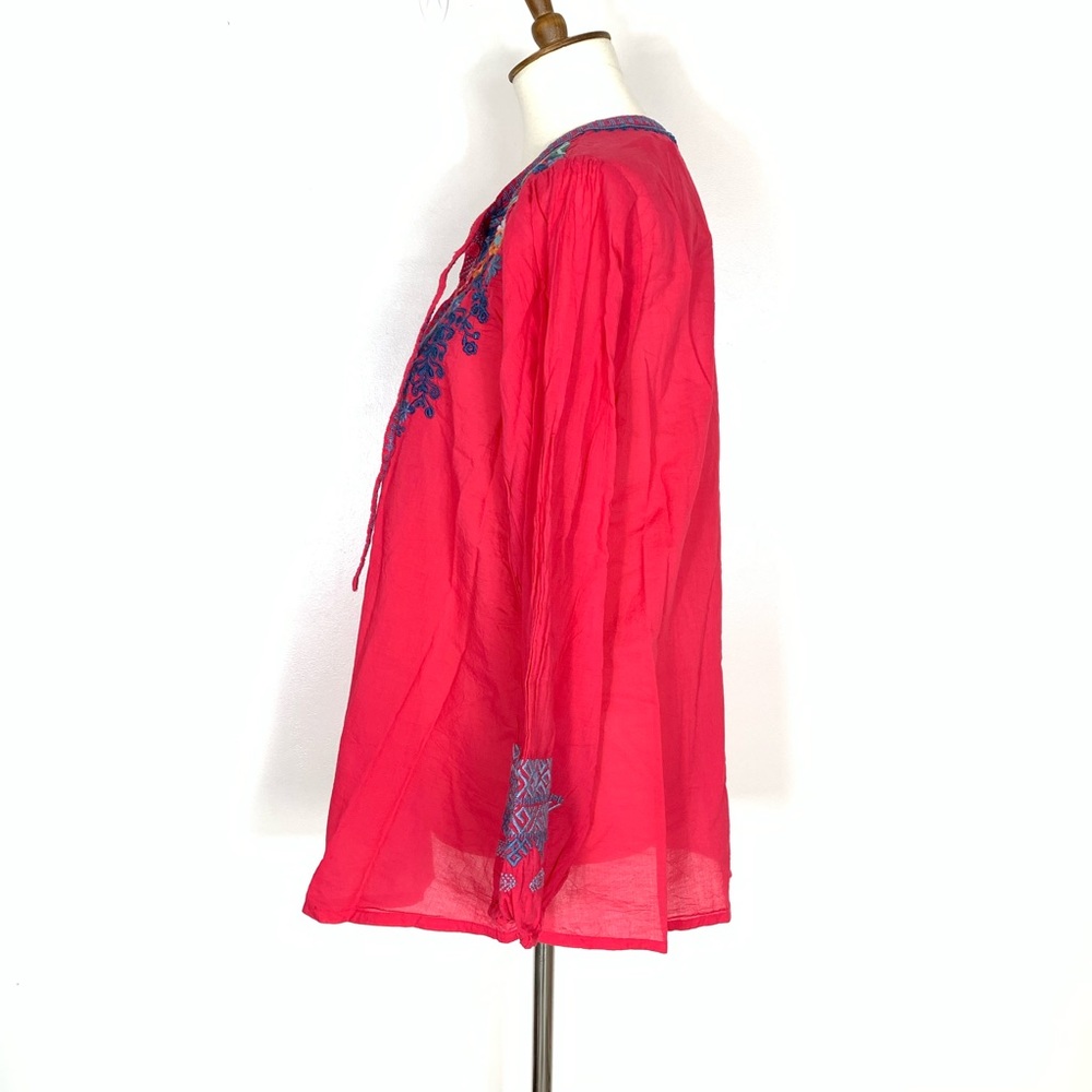 Johnny Was Chelsee Tunic Blouse Cotton Pink - Picture 8 of 8
